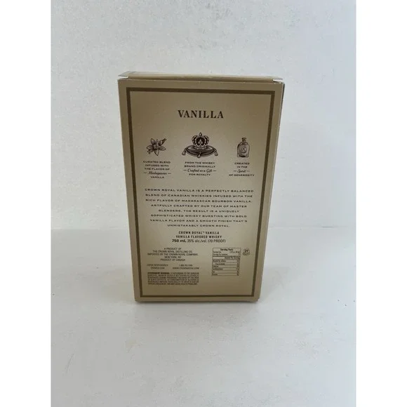 Crown Royal VANILLA Decanter Bag & Box EMPTY Soft Beige Bag + Bottle Box w Logos - Picture 10 of 12